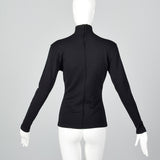 Small Gianni Versace Late 1980s Black Turtleneck Sweater