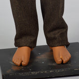 1970s Mens Deadstock Wool Pants in Brown and Black Herringbone