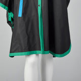 1990s Iris Mansard Rain Coat with Geometric Patterns