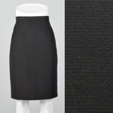 1990s Jil Sander Black Pencil Skirt