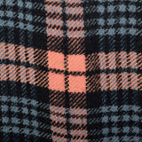 1940s Wool Pencil Skirt in Pink and Blue Plaid