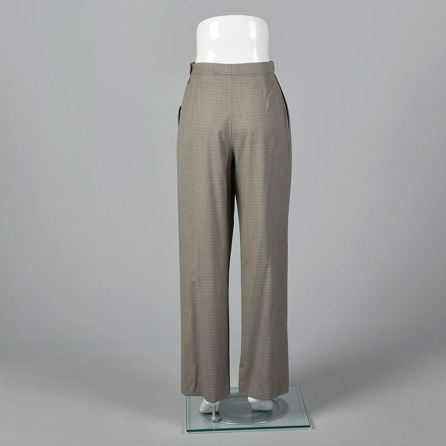 1990s Hermès Wool Pants in Heathered Gray
