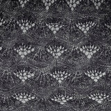 1950s Sexy Black Crochet Cocktail Dress with Full Skirt