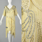 Large 1980s Beaded Two Piece Flapper Style Dress
