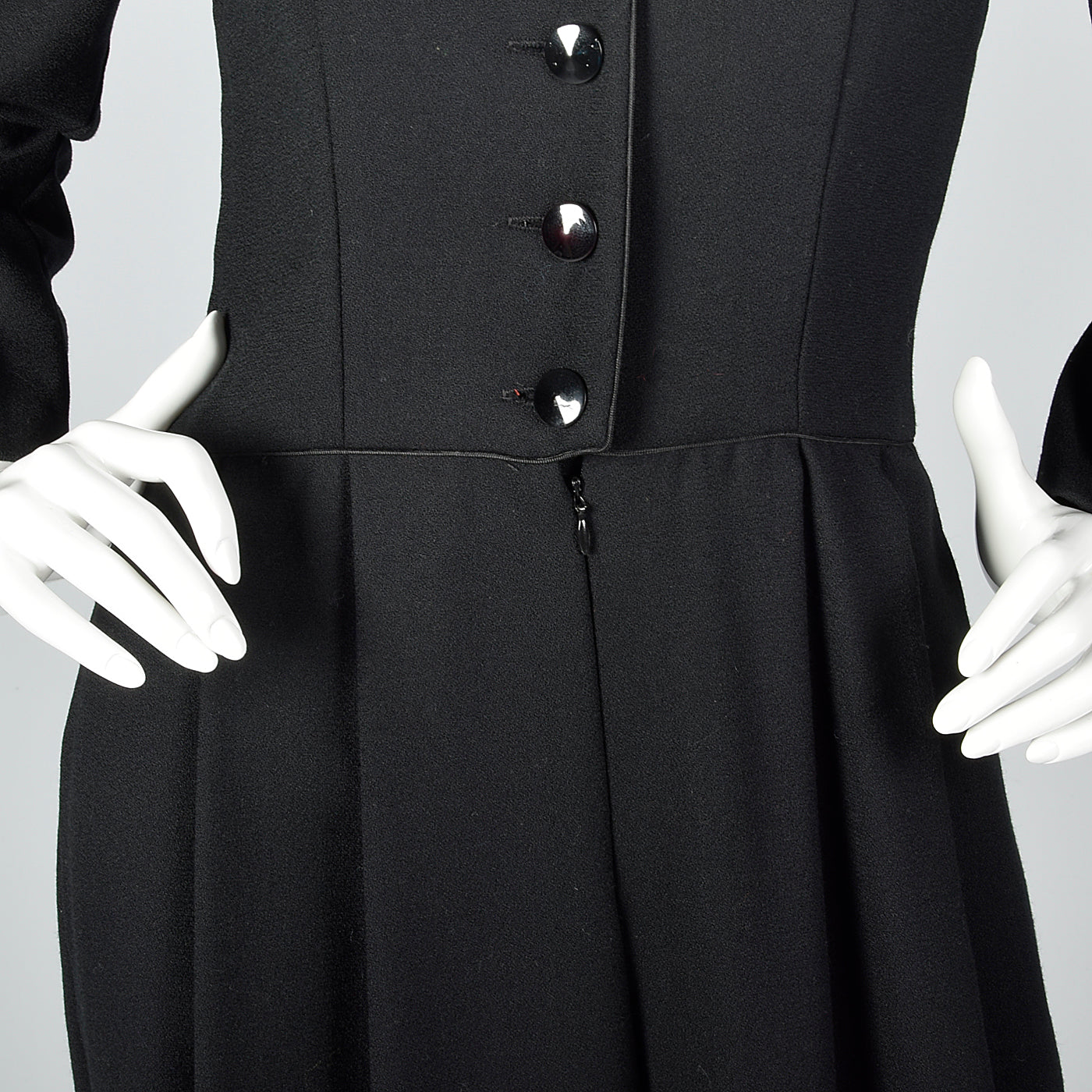 1980s Black Wide Leg Jumpsuit