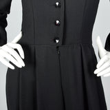 1980s Black Wide Leg Jumpsuit
