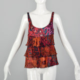2000s Diane Von Furstenberg Abstract Swing Top