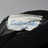 1930s Sheer Black Bias Cut Slip with White Trim