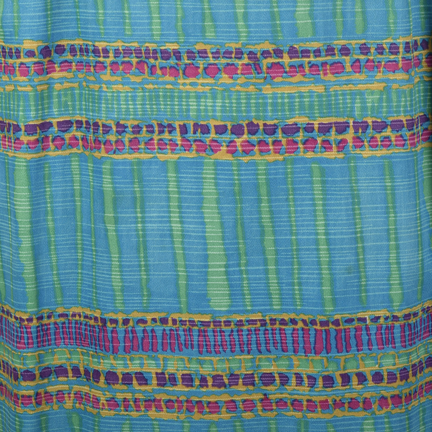 1950s Teal Print Dress