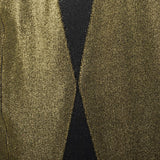 Medium 1990s Gianni Versace Pencil Skirt Metallic Gold Black Embellishments
