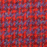 Medium 1960s Red and Blue Scottish Wool Tweed Coat