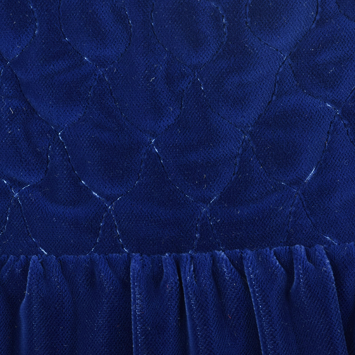 1960s Lanz Original Blue Velvet Dress