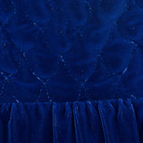 1960s Lanz Original Blue Velvet Dress