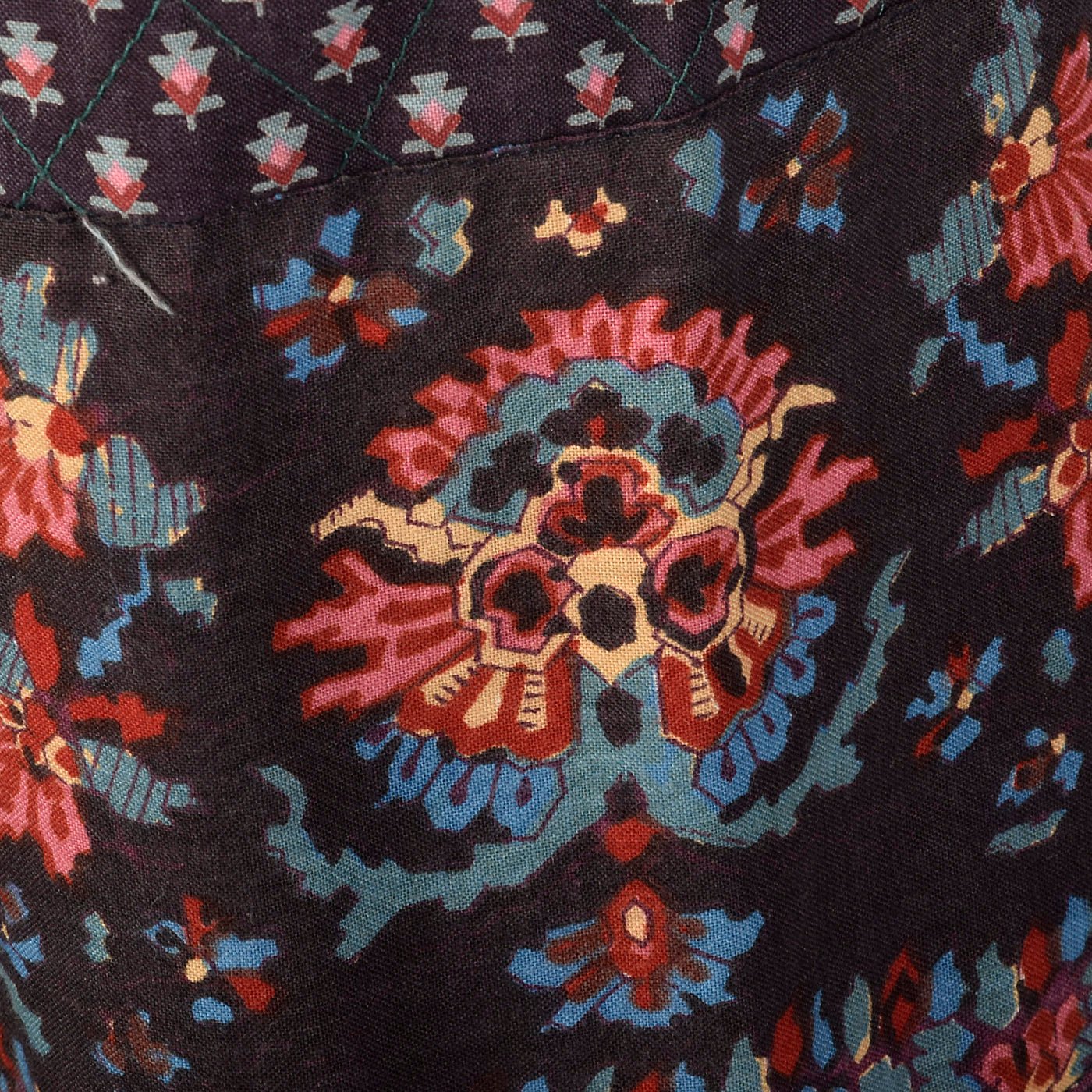 1970s La Provence de Pierre Deux Cotton Skirt with Patch Pockets
