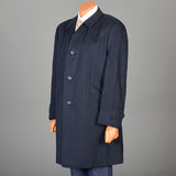 1960s Mens Navy Blue Car Coat