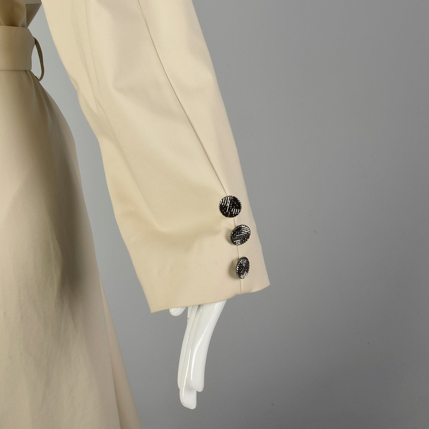 Large 2000s Trench Coat St. John Tan Maxi Tie Waist Designer