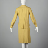 1970s Three Piece Silk Shirt and Wrap Skirt with Belt