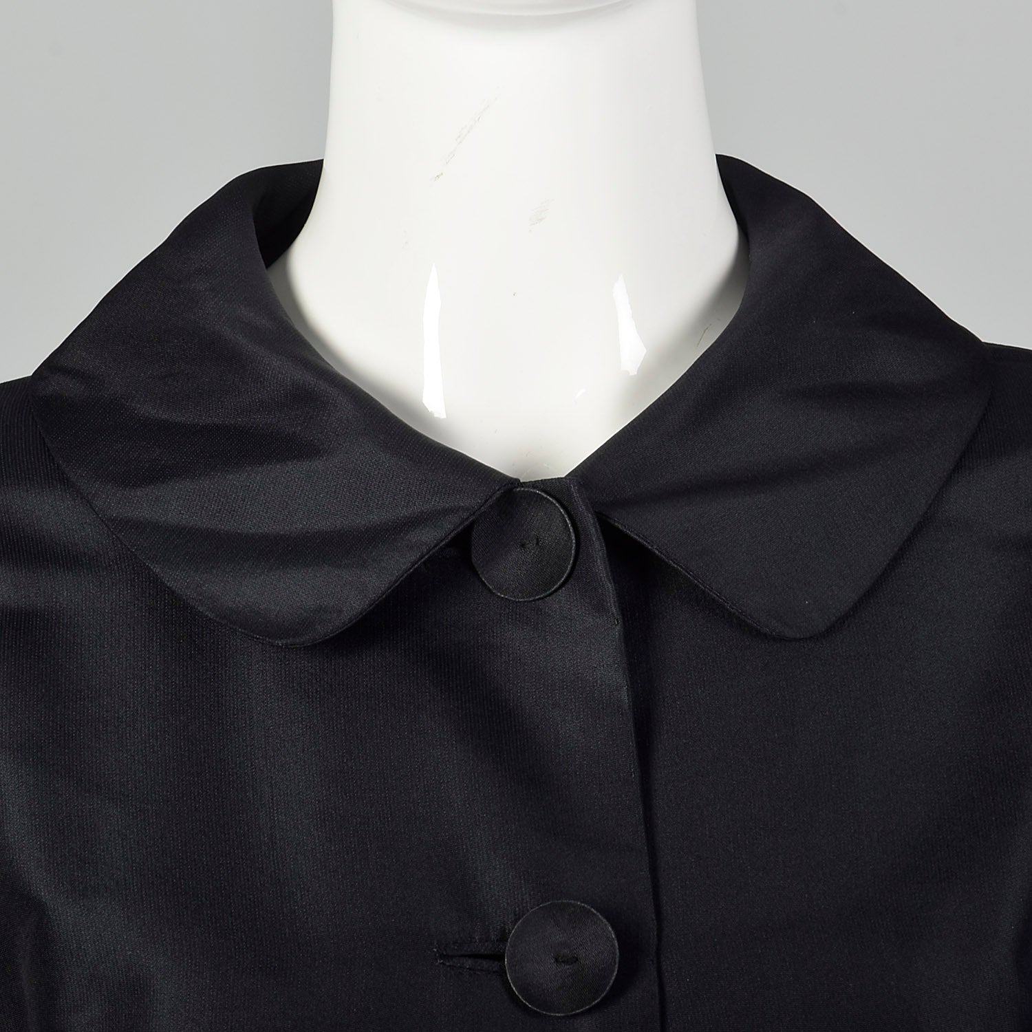 Large 1960s Black Silk Evening Jacket