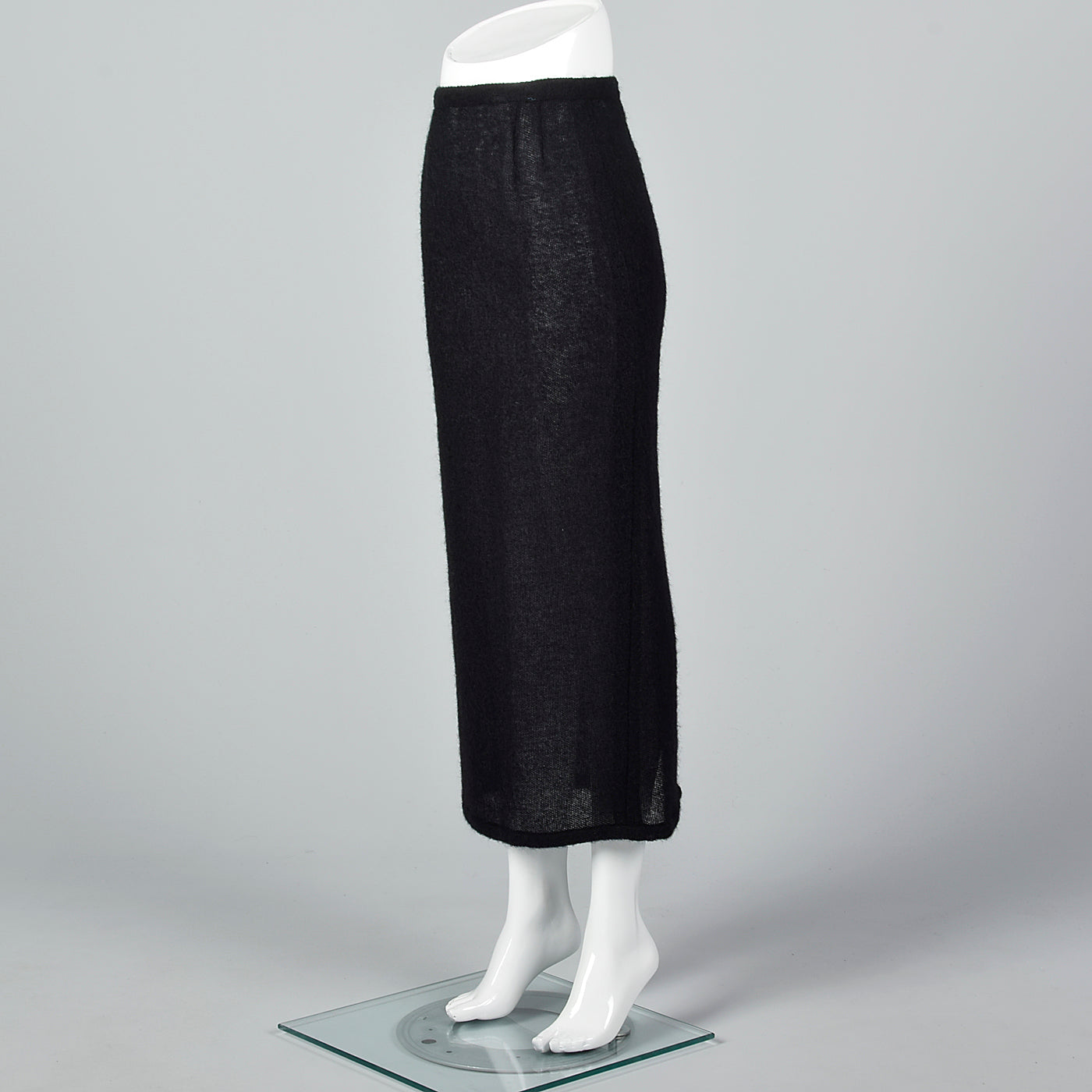 1990s Sheer Knit Wool Pencil Skirt