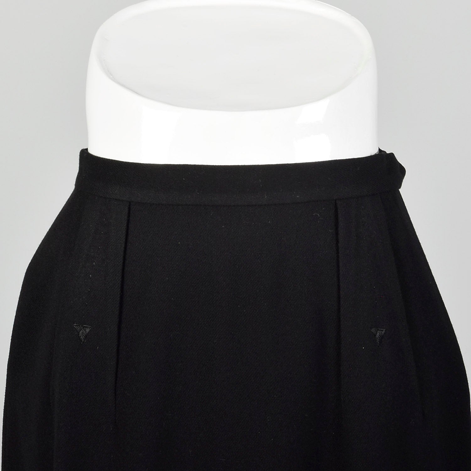 Small 1950s Black Wool Skirt