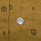 1950s Mens Deadstock Gold Print Shirt
