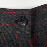 1990s Dolce & Gabbana Gray Trousers with Red Pinstripe