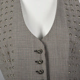 1990s Todd Oldham Seven 7 Studded Wool Vest