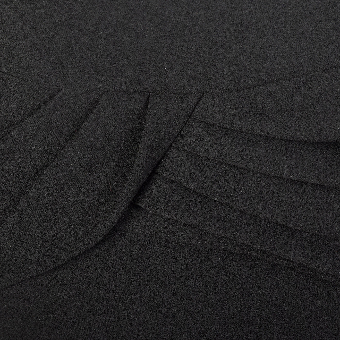 1990s Escada Black Pencil Skirt with Draped Detail