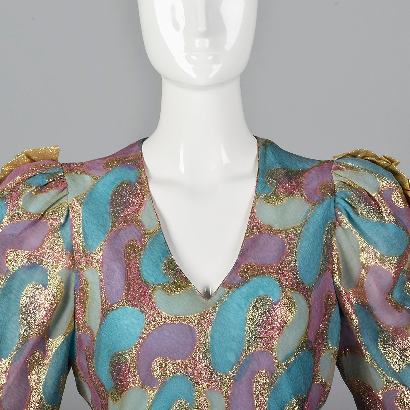 1980s Judy Hornby Couture Silk Evening Dress