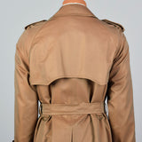 1990s Mens Saks Fifth Avenue Sharkskin Trench Coat