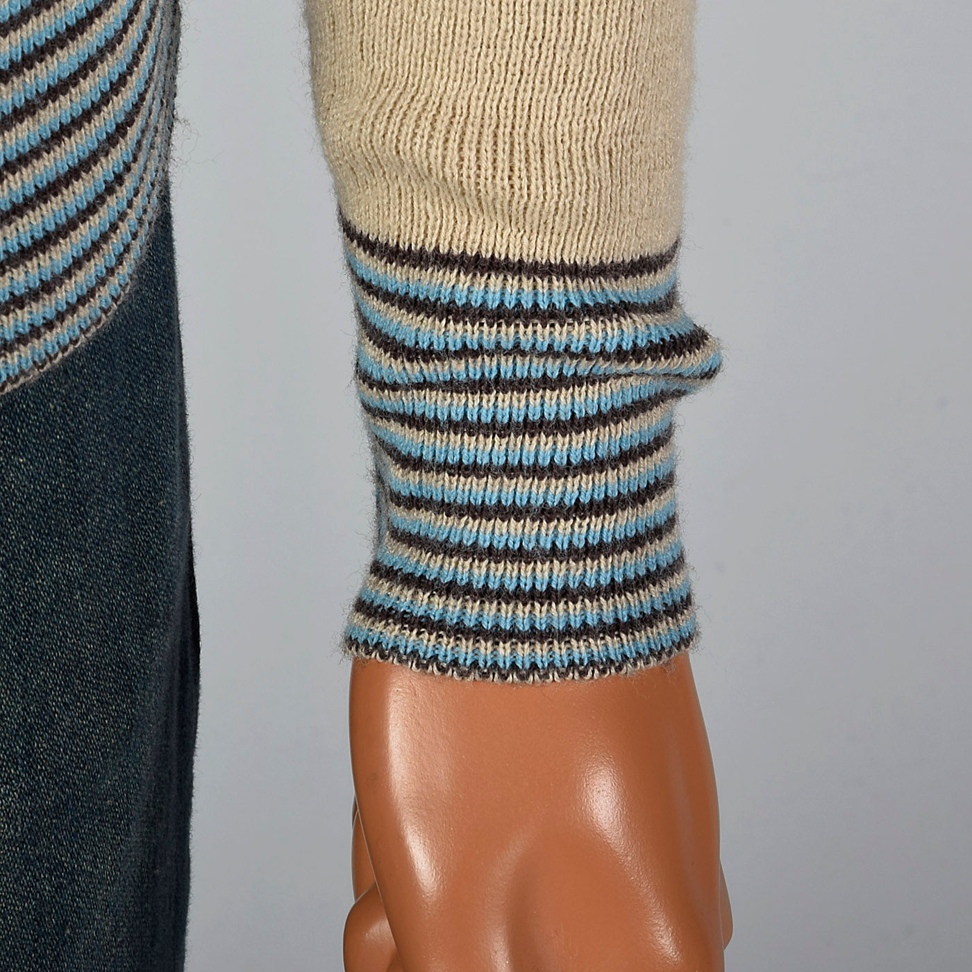 1970s Jockey Raps  Tight Striped Sweater