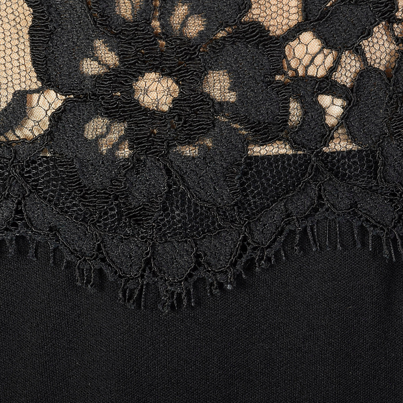 1980s Black Dress with Illusion Lace