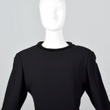 1980s Valentino Miss V Black Dress