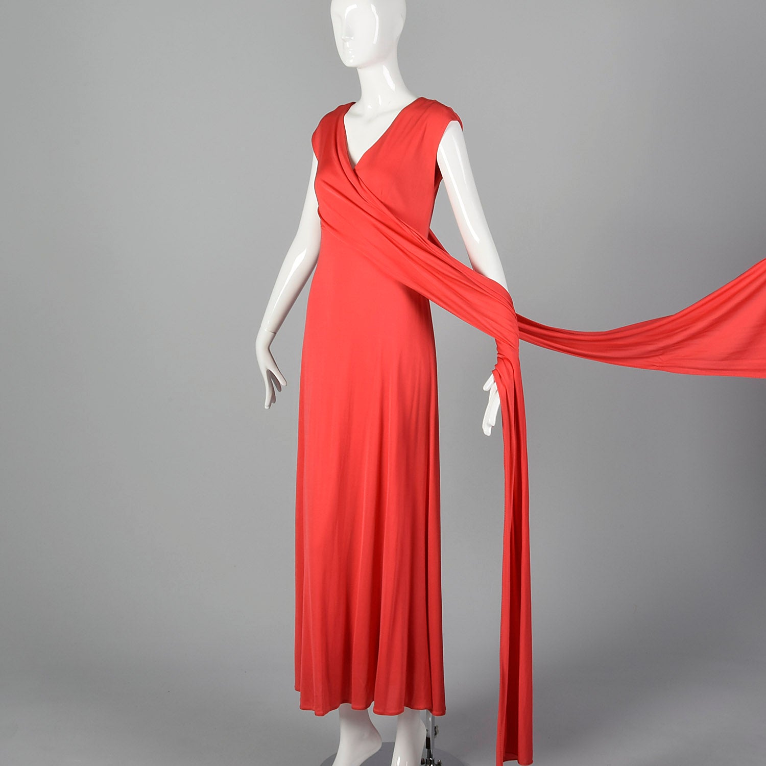 Large 1970s Grecian Maxi Dress