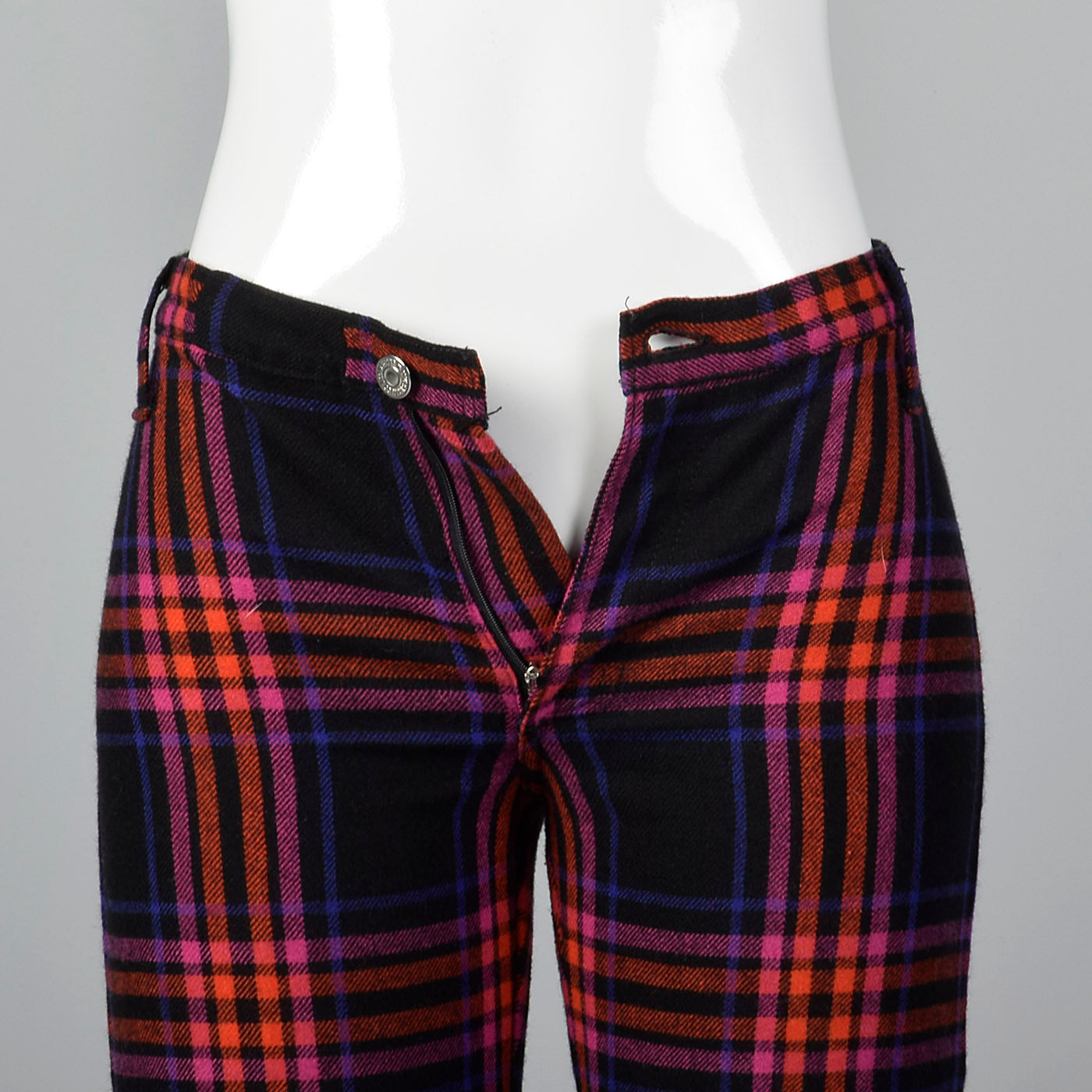 1970s Miss Levis Plaid Pants