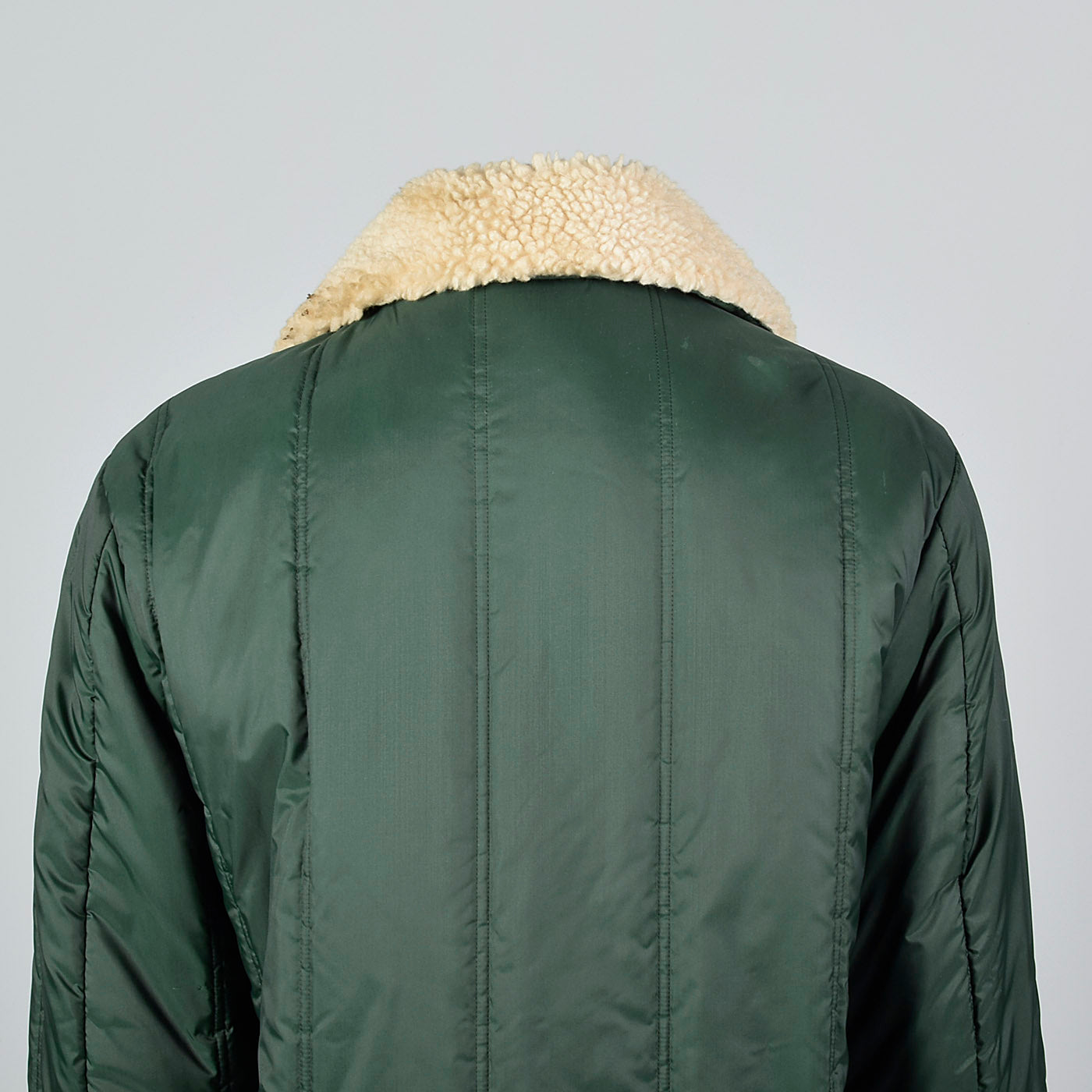1960s Men's Green Satin Chore Coat
