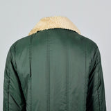 1960s Men's Green Satin Chore Coat