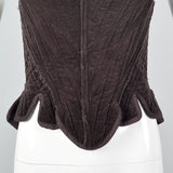 2000s Gary Graham Brown Corset Top