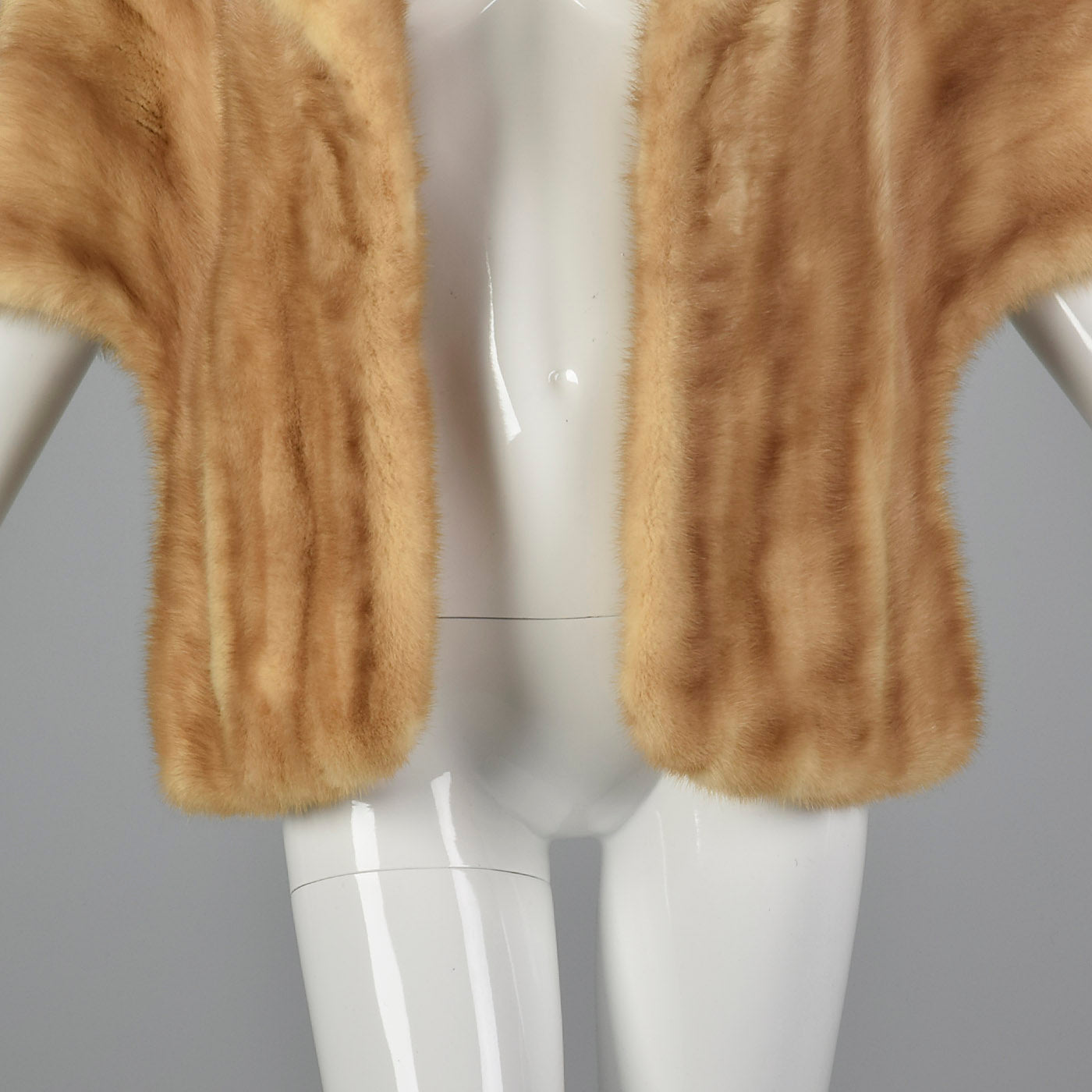 1960s Buff Mink Stole with Pockets