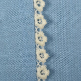 1950s Blue Dress with Floral Lace Trim
