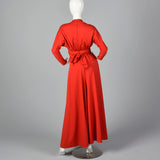 XS Pauline Trigere 1970s Red Two Piece Pant Set
