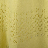 Medium 1970s Boho Dress Hippie Bell Sleeve Sheer Yellow Bohemian Knit
