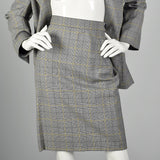 Medium Givenchy Three Piece Plaid Skirt Pant Blazer Suit