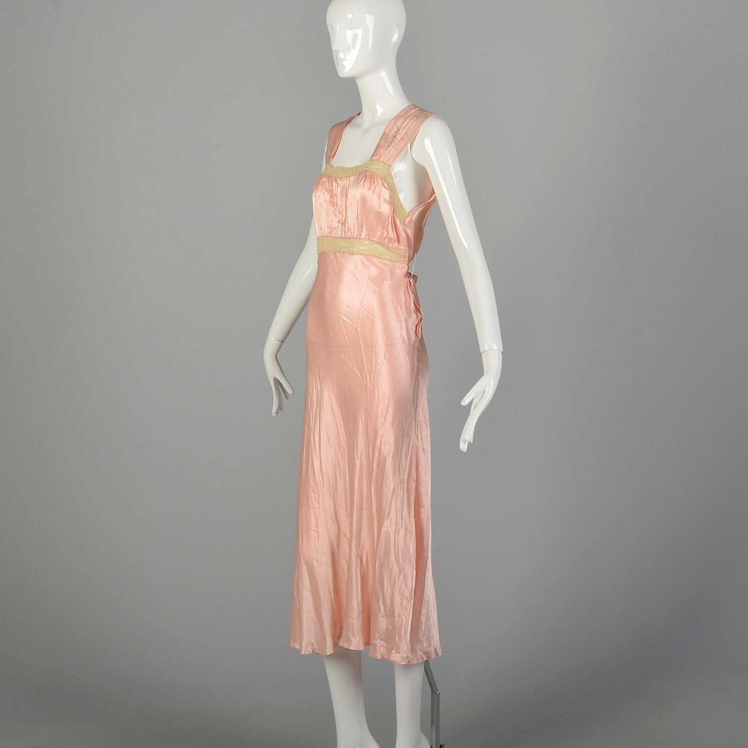 Small 1930s Pink Nightgown Vintage Lingerie Old Hollywood Glamour