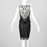 XS Pamela Dennis Matching Black Lace Skirt and Top Dress Set