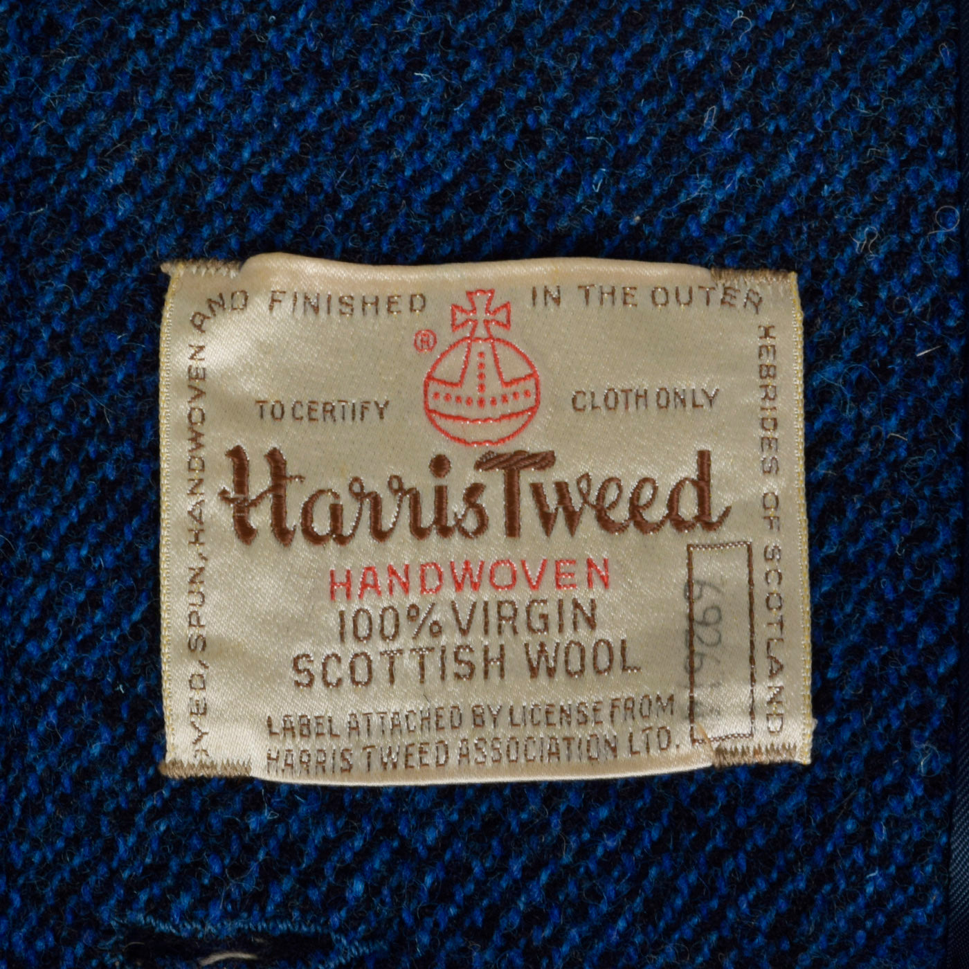 1950s Blue and Black Tweed Coat