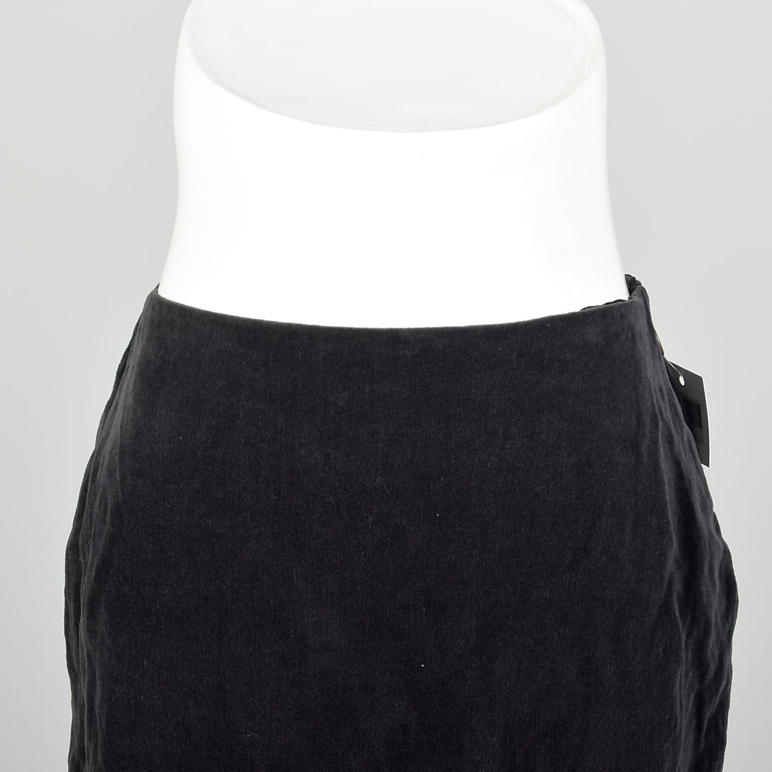 Medium 2005 Skirt Lanvin Winter Collection Zip Side Grey Velvet Ruffle