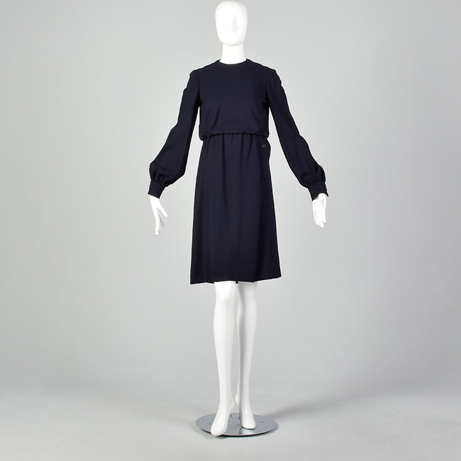 Small Geoffrey Beene 1960s Navy Blue Dress