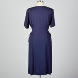 1950s Deadstock Navy Dress with White Trim