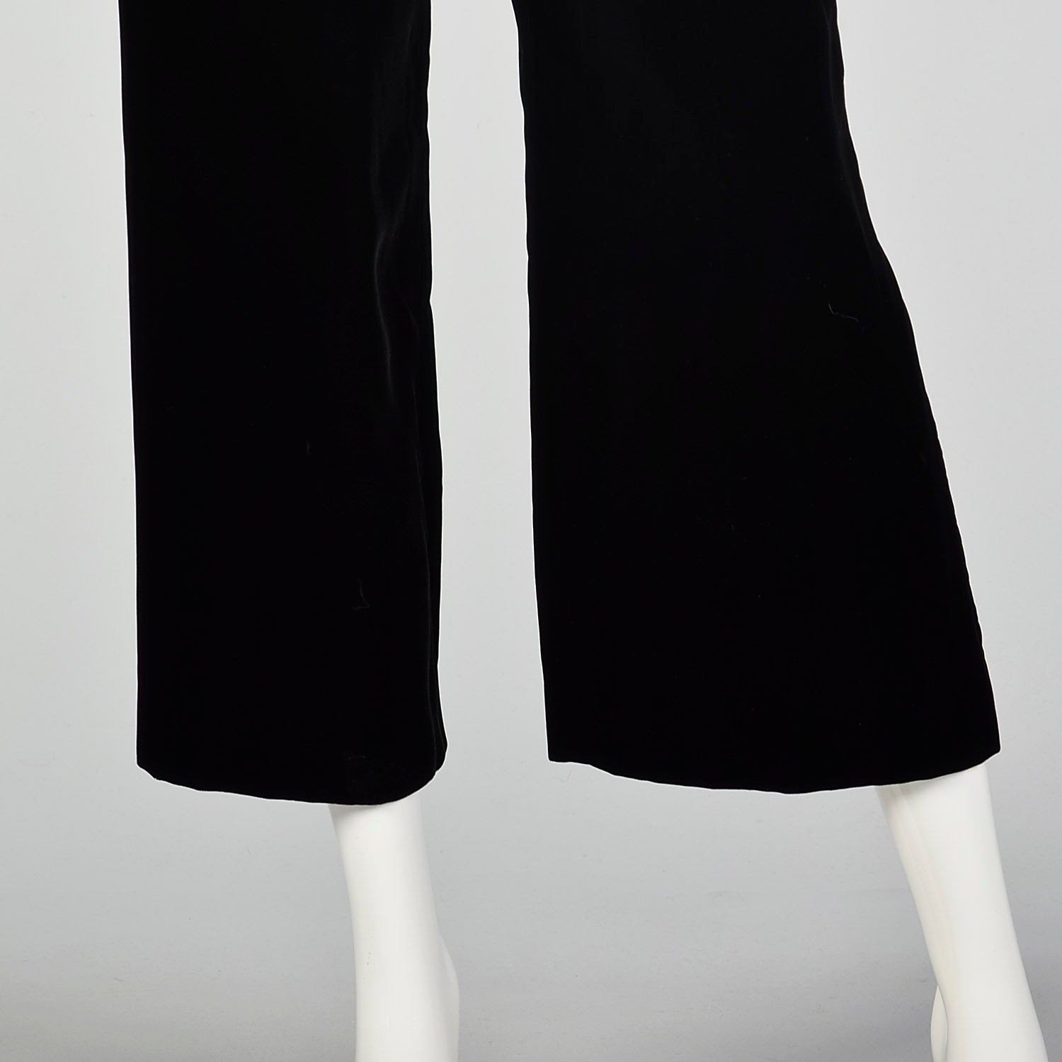 Small 1960s Black Velvet Two Piece Ensemble